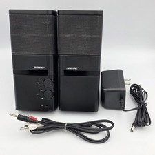 Bose MediaMate Computer Speaker Pair 2 Set With AC Adapter Tested & Working picture