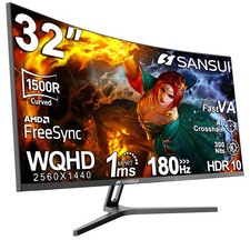 32-Inch Curved Gaming Monitor WQHD 2560 x 1440 180Hz Curved 1500R -Fast VA,1m... picture