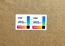 2x Intel Iris Xe Graphics  Sticker Label Decal 18mm x 18mm picture