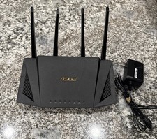 ASUS RT-AX58U V2 Dual Band WiFi 6 Router w/ Power Cord Good Preowned Working picture
