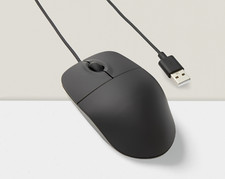 Responsive 3-Button Wired USB Computer Mouse with Scrolling and Tracking Black picture