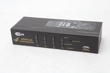 KLAU 4K X 2K 4 PORT HDMI 2.0 KVM SWITCH Keyboard Video Mouse No Power Supply T33 picture