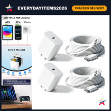 Fast Charging iPad Charger Block with 10ft USB-C Cable - 2 Pack, Quick Charge Ad picture