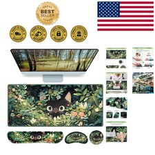 Cute Cat Anime Mouse Pad with Gel Wrist Rest - Perfect Gift for Gamers picture