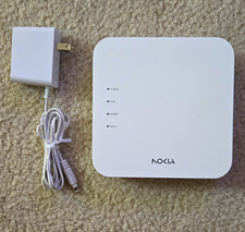 Nokia XS-010X-Q Optical Network Terminal ONT White 1 LAN Port w/ Adapter picture