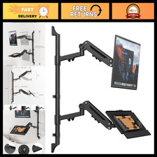 Adjustable Wall Mount Monitor Arm with Keyboard Tray for 17-32 Inch Screens picture