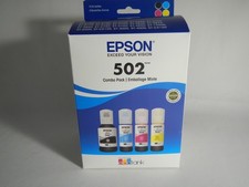 NIB Genuine Epson 502 Ink Combo Pack ECO-TANK ET-2850 3850 4850 Printers-OEM-4PK picture