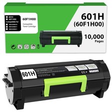 60F1H00 601H Toner Cartridge Compatible for Lexmark 12 x 3 x 5 inches, Black  picture