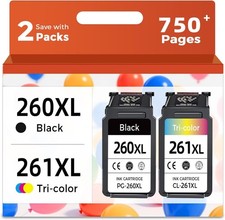2PK Compatible PG-260XL CL-261XL Ink Cartridges For Canon Pixma TS6420a TS6400 picture