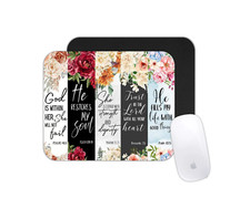 Bible Scripture Bookmarks Mouse Pad | Christian Desk Mat Gift for Faith Fans picture