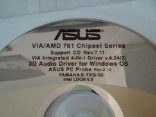 Driver Support CD ASUS VIA/AMD 761 Chipset Series Rev.7.11 M 166 PC Probe  2.12 picture