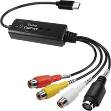 XMSJSIY RCA AV to USB C Converter - 1 Channel NTSC PAL Video S Black  picture