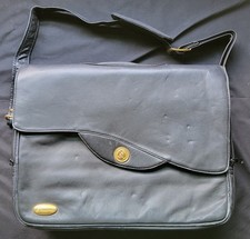 Fellowes Laptop Messenger Bag Leather Black Commuting Luggage Heavy Cushion  picture