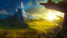 Landscape  sunlight mountains rocks Custom Gaming Mat Desk picture