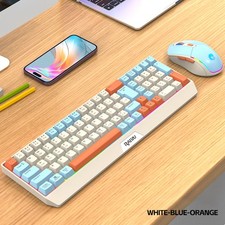 Wireless Keyboard and Mouse Combo Rechargeable, RGB Backlit, Bluetooth 2.4G picture