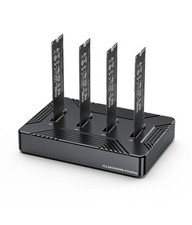 MiliPow 4-Bay M.2 NVME SATA SSD Enclosure Tool-Free, USB 3.2 Gen 2 10Gbps Ext... picture