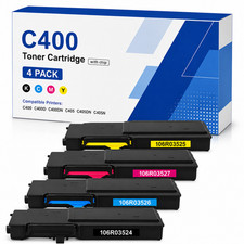 C400 106R03524 4PK BK/C/M/Y Extra High Yield Compatible Toner for C400DN C405DN picture