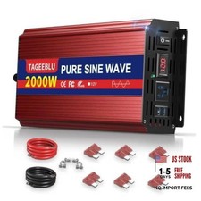2000 Watt Inverter Pure Sine Wave12V DC to 110V-120V AC,4000W Peak 2000W picture