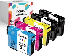 5P T220XL 220-XL Ink Cartridges For Epson XP420 XP424 XP320 WF2630 WF2660 WF2760 picture