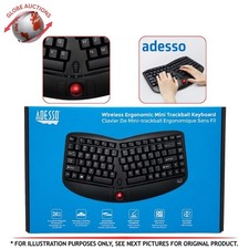Adesso Wireless Mini Trackball Ergonomic Keyboard (WKB-3150UB) picture