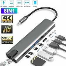 8-in-1 USB-C Hub Adapter Type-C Hub HDMI For MacBook Pro/Air iPad Pro Laptop picture