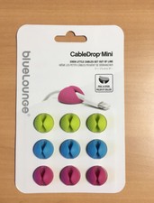 Cable Management 9 Mini Peel and Stick, CableDrop by Bluelounge  Green Blue Pink picture