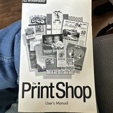 Broderbund The Print Shop Software User's Manual Vintage Electronics (Rare) picture