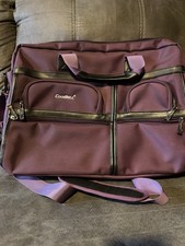 CoolBell Laptop Messenger Bag Unisex Large Plum Multi-Pocket Padded Briefcase picture