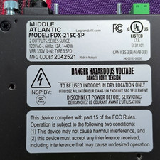 Middle Atlantic PDX-215C-SP Nexsys Compact Power Distribution Unit (PDU) & Surge picture