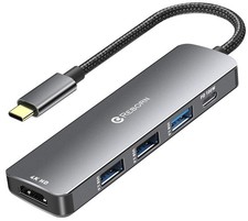 USB C Hub 5-in-1 for MacBook Pro/Air, 4K HDMI Multiport Adapter with 100W Pow... picture