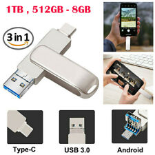 2TB 1T TYPE-C OTG USB 3.0 Memory Photo Stick Flash Drive Pen For Android/Samsung picture