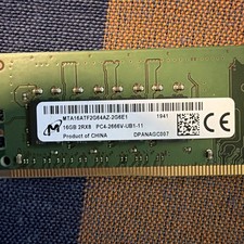 Micron 16GB Desktop RAM DDR4 2666MHz 2Rx8 PC4-2666V MTA16ATF2G64AZ-2G6E1 picture
