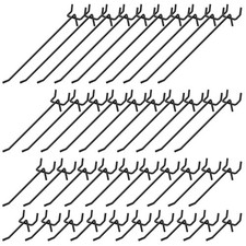 40Pcs Black Stainless Steel Pegboard Display Hooks Assortment Set, 2