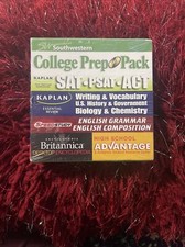 College Prep Pack CD; Kaplan SAT, PSAT, ACT, Encycopedia Windows and Mac Sealed picture