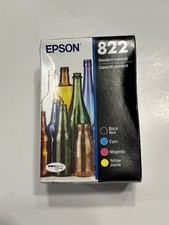 Genuine Epson 822 Ink Cartridges Black Cyan Magenta Yellow 4 Pack Exp 3/2029 picture