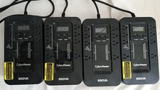 NO BATTRIES - LOT OF 4 - Cyber-Power EC650LCD Ecologic 650VA/390W LCD ECO UPS picture