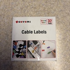 GOYOMI Self-Adhesive Cable Labels, Multicolor Plastic, 32 Pack picture