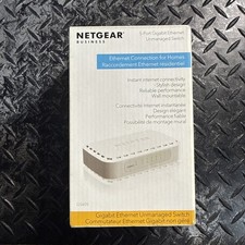 NETGEAR GS605NA 5 Port Gigabit Ethernet Switch w/ extra & longer ethernet cable picture