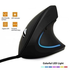 Wired Vertical Ergonomic Gaming Mouse Right Hand RGB 3200 DPI USB Optical picture