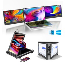 Tri-fold Portable Monitor IPS Dual Screen FHD Laptop External Display HDMI USB-C picture
