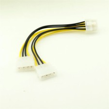 ATX 8 Pin EPS12V to Dual 4 Pin Molex Male Motherboard Power Supply Adapter Cable picture