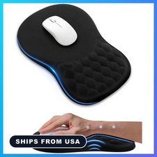Ergonomic Mouse Pad with Sloped Memory Foam Wrist Rest (Black) picture