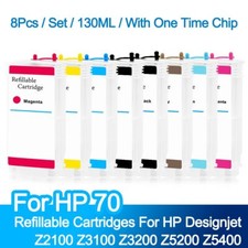 For HP 70 Empty Refillable Ink Cartridge For HP  Z2100 Z3100 Z3200 Z5200 Z5400  picture