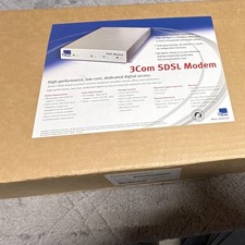 3Com SDSL Modem 80-003525-00 Silver RJ-45 Ethernet 2.3Mbps w/ Guide PSU picture