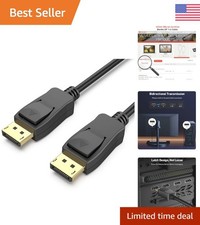 6 Feet Bidirectional DisplayPort Cable - Supports 8K Resolution & Gold Contacts picture