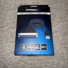 Sabrent USB 2.0 To Parallel Printer Cable CB-CN36 6 Ft. picture