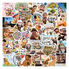 50Pcs Pixar UP Stickers Pack Waterproof Sticker Cartoon Film Decals Up picture