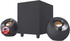 Sistema De USB Audio Sonido 2 Altavoces Con Subwoofer Para PC Casa El Hogar Set picture