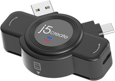 j5create USB-C/Type-A Smart Card/CAC Reader Duo, TAA Compliant T48-15 picture