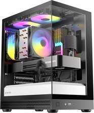 Okinos Aqua UNO Zebra Micro ATX Case Only Computer Case -(Black&White) - NEW picture